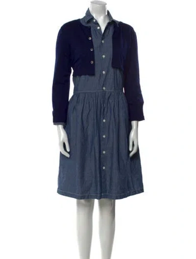 Pre-owned Junya Watanabe Knee-length Dress In Blue