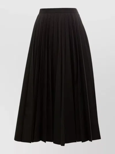 Junya Watanabe Knee-length Pleated Skirt In Black