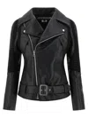 Junya Watanabe Zippered Long-sleeved Leather Jacket In Black