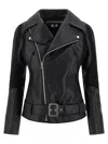 Junya Watanabe Zippered Long-sleeved Leather Jacket In Black
