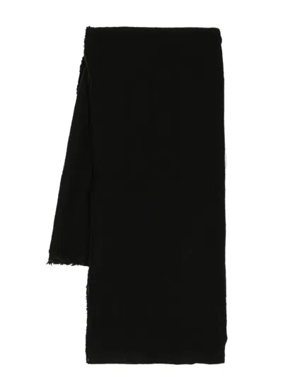 Junya Watanabe Knitted Wool Scarf In Black