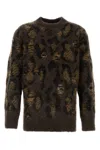 Junya Watanabe Embroidered Wool-blend Animal Print Sweater In Multicolor