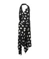 Junya Watanabe Polka Dot Halter Midi Dress Asymmetric Lace In Black