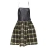 Junya Watanabe Lacque Bt Tweed Cocktail Dress In Green