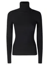 Junya Watanabe Ribbed Knit High Neck Sweater In Black