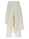 Junya Watanabe Layered Bermuda Shorts In Beige