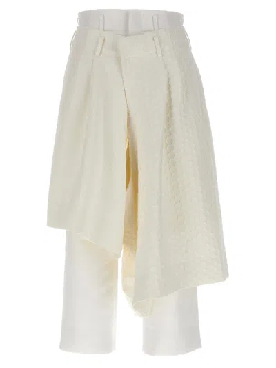Junya Watanabe Layered Bermuda Shorts In Beige