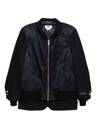 Junya Watanabe Layered Bomber Jacket In Blue