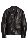 Junya Watanabe Leather Biker Jacket In Black