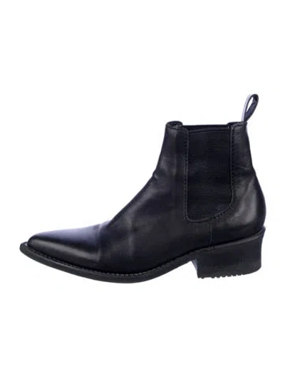 Pre-owned Junya Watanabe Leather Chelsea Boots In Blue