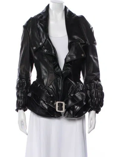 Pre-owned Junya Watanabe Leather Jacket In Black