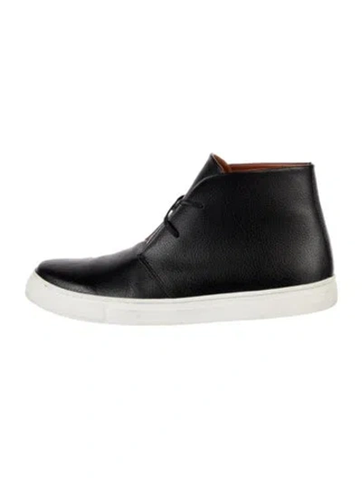 Pre-owned Junya Watanabe Leather Sneakers In Black