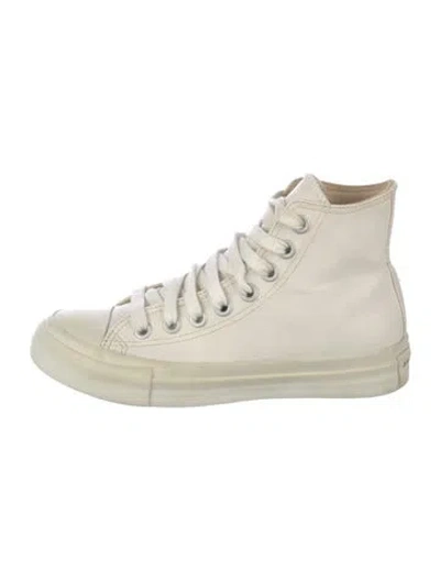 Pre-owned Junya Watanabe Leather Sneakers In Neutral