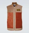 Junya Watanabe Multicolor Cotton And Wool Sleeveless Jacket In White