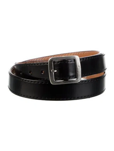 Pre-owned Junya Watanabe Leather Waist Belt In Black