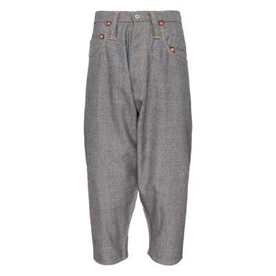 Junya Watanabe Levi's Checkered Wool Pants In Gray