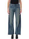 Junya Watanabe Deconstructed Wide-leg Denim Trousers In Blue
