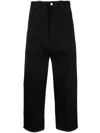 Junya Watanabe × Levi's Mid-rise Cropped Trousers In Schwarz