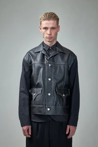 Junya Watanabe Levi's Twill-weave Jacket In Black