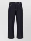 Junya Watanabe Navy Blue Solid Jeans In Black