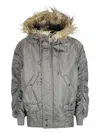 Junya Watanabe Lightweight Nylon Jacket With High Collar And Streamlined Fit In Gray
