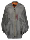 Junya Watanabe Lightweight Nylon Jacket With High Collar And Streamlined Silhouette In Gray