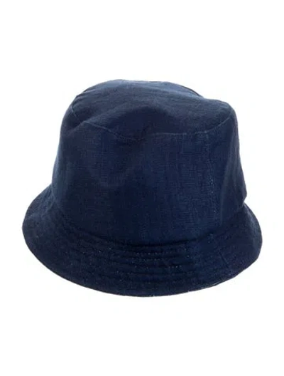 Pre-owned Junya Watanabe Linen Bucket Hat In Blue