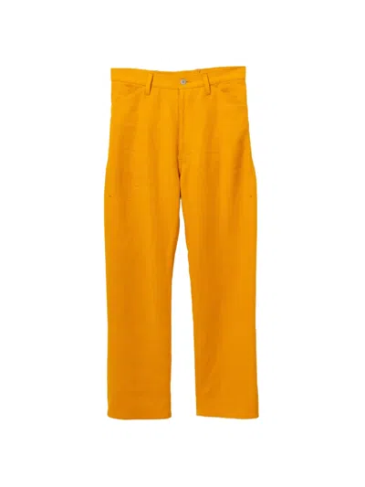 Junya Watanabe Linen Trousers In Orange