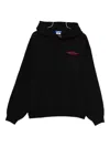 Junya Watanabe Cotton Hoodie With Logo And Back Print In Black