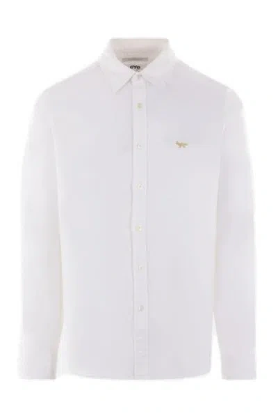 Junya Watanabe Logo Embroidered Long Sleeved Shirt In 白色