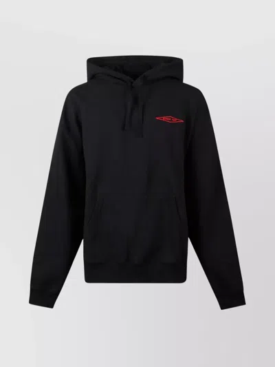 Junya Watanabe Logo Hoodie With Drawstring And Pocket In Black