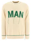 Junya Watanabe Man Sweater In Natural X Green