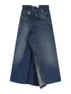 Junya Watanabe Skirt With Back Pockets And Contrast Stitching