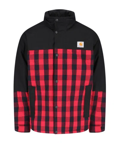 JUNYA WATANABE JUNYA WATANABE LOGO PATCH CHECKED JACKET