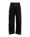 Junya Watanabe Logo-patch Panelled-design Cropped Jeans