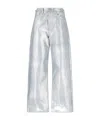 Junya Watanabe X Levis Strauss Logo Straight Jeans In Metallic