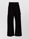 Junya Watanabe Logo Wide Leg Trousers With Pleat Detailing In Metallic