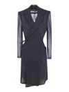 Junya Watanabe Long Doublebreasted Coat In Black