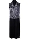 Junya Watanabe Sleeveless Long Jacket Belted Waist In Black