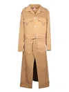 Junya Watanabe Long Levis Beige Jacket In Beige