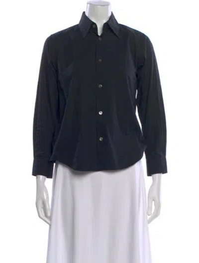 Pre-owned Junya Watanabe Long Sleeve Button-up Top In Black