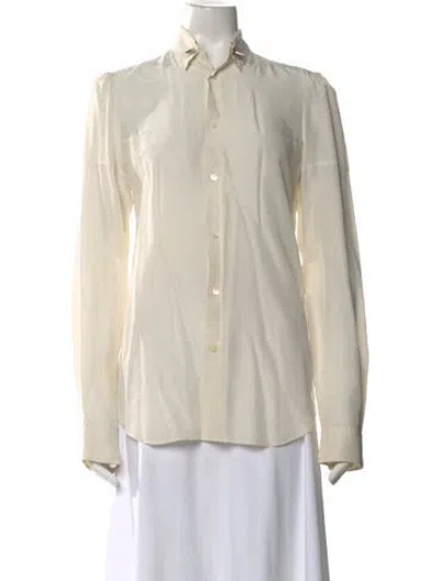 Pre-owned Junya Watanabe Long Sleeve Button-up Top In Neutral