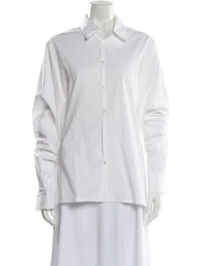 Pre-owned Junya Watanabe Long Sleeve Button-up Top In White