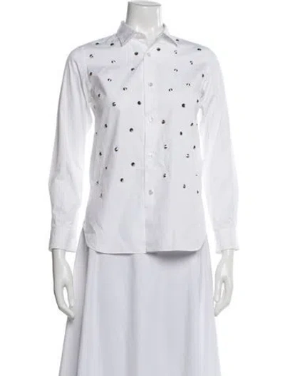 Pre-owned Junya Watanabe Long Sleeve Button-up Top In White