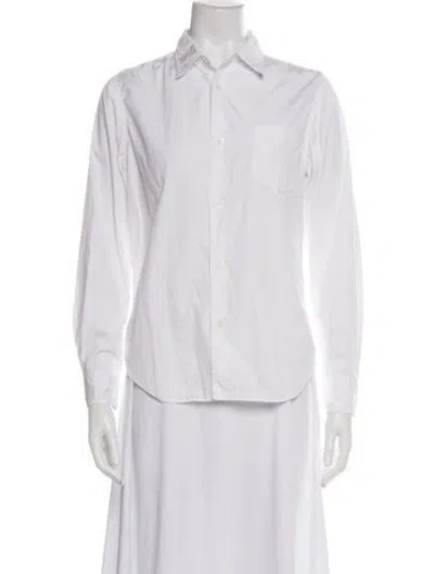 Pre-owned Junya Watanabe Long Sleeve Button-up Top In White