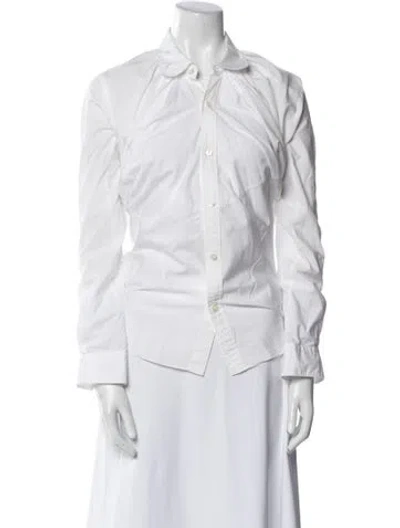Pre-owned Junya Watanabe Long Sleeve Button-up Top In White