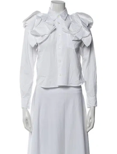 Pre-owned Junya Watanabe Long Sleeve Button-up Top In White