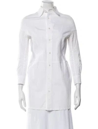 Pre-owned Junya Watanabe Long Sleeve Button-up Top In White