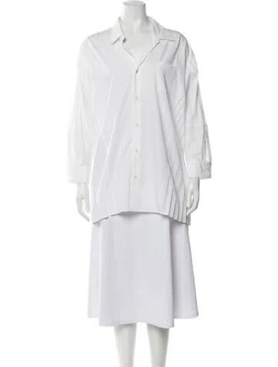 Pre-owned Junya Watanabe Long Sleeve Button-up Top In White