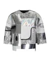 Junya Watanabe Patchwork Panelled Jacket In Gray